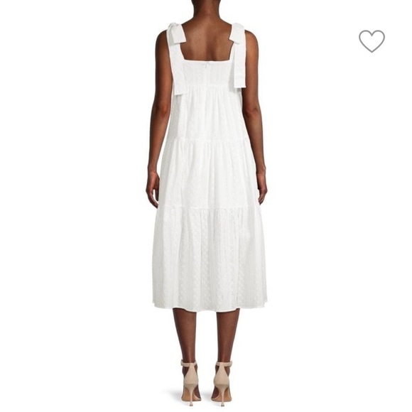 Aqua Womens Cotton Embroidered Midi Dress Small - Picture 7 of 11